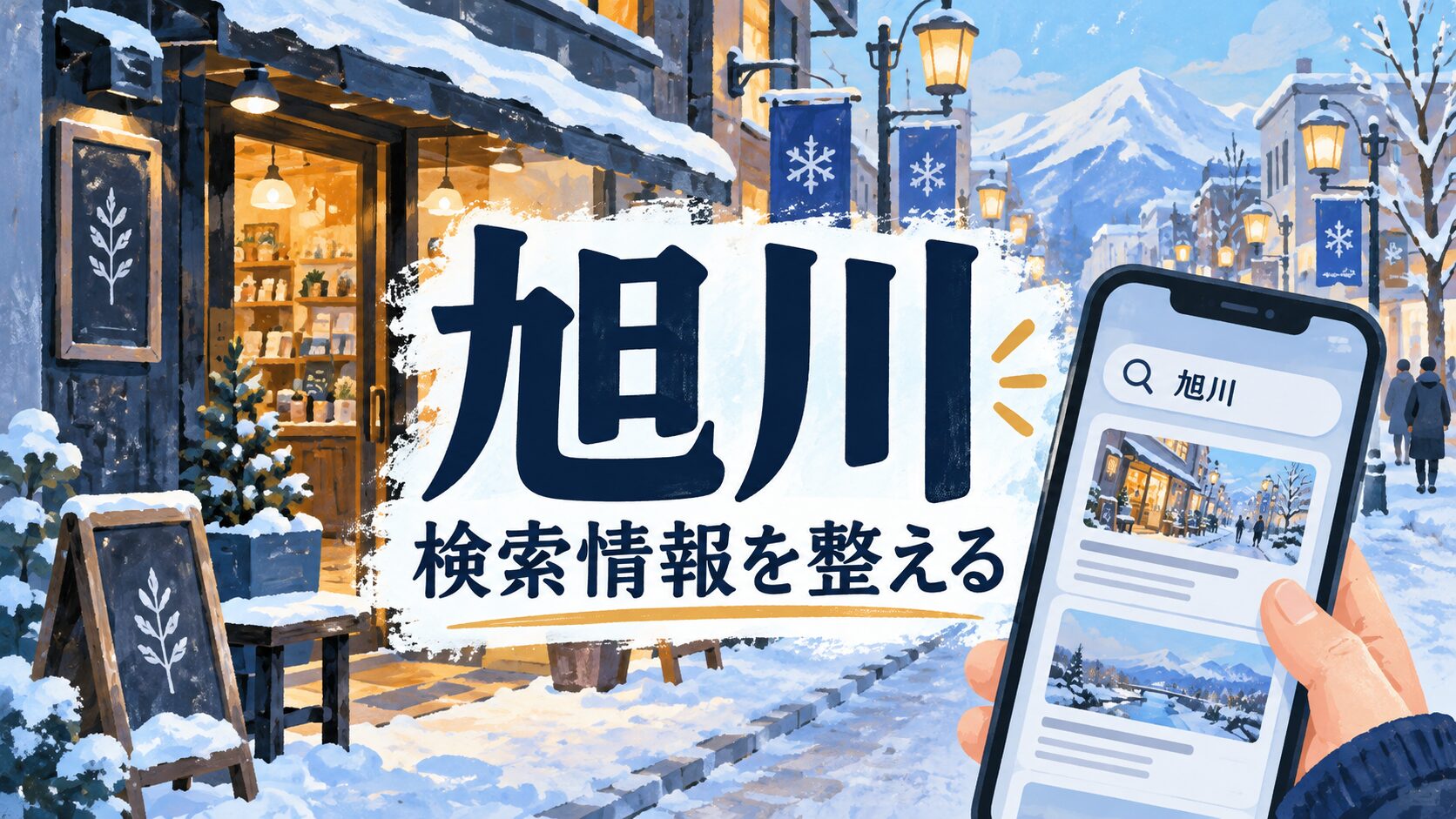 旭川市の店舗経営を考えるAI生成イラスト