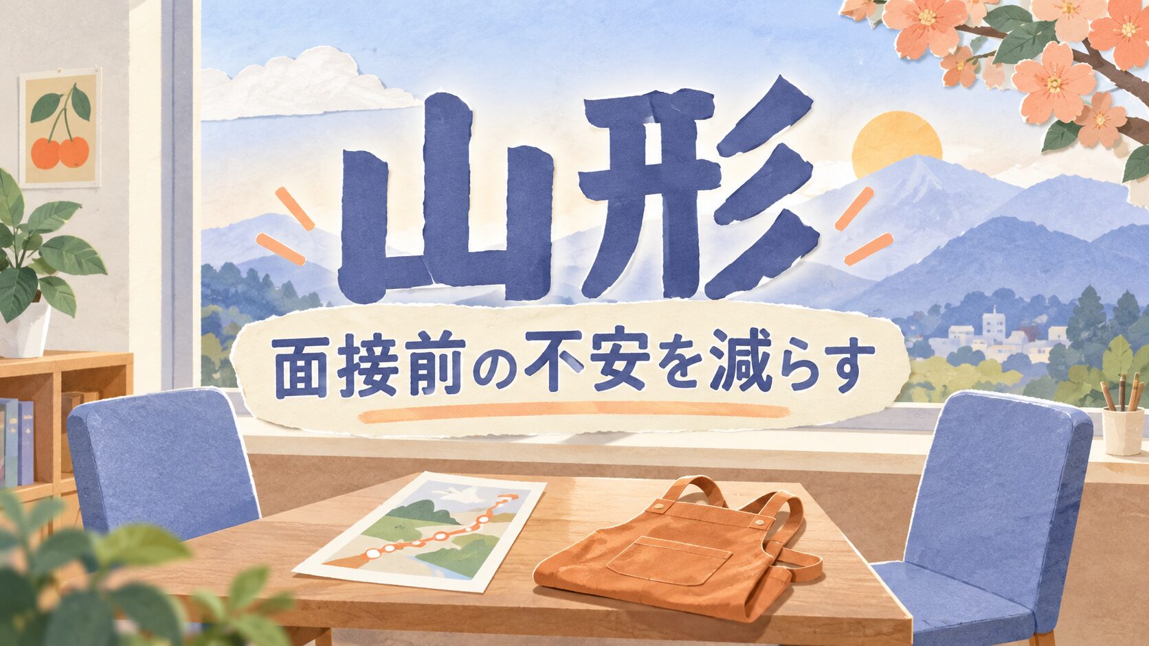 山形市の店舗経営を考えるAI生成イラスト
