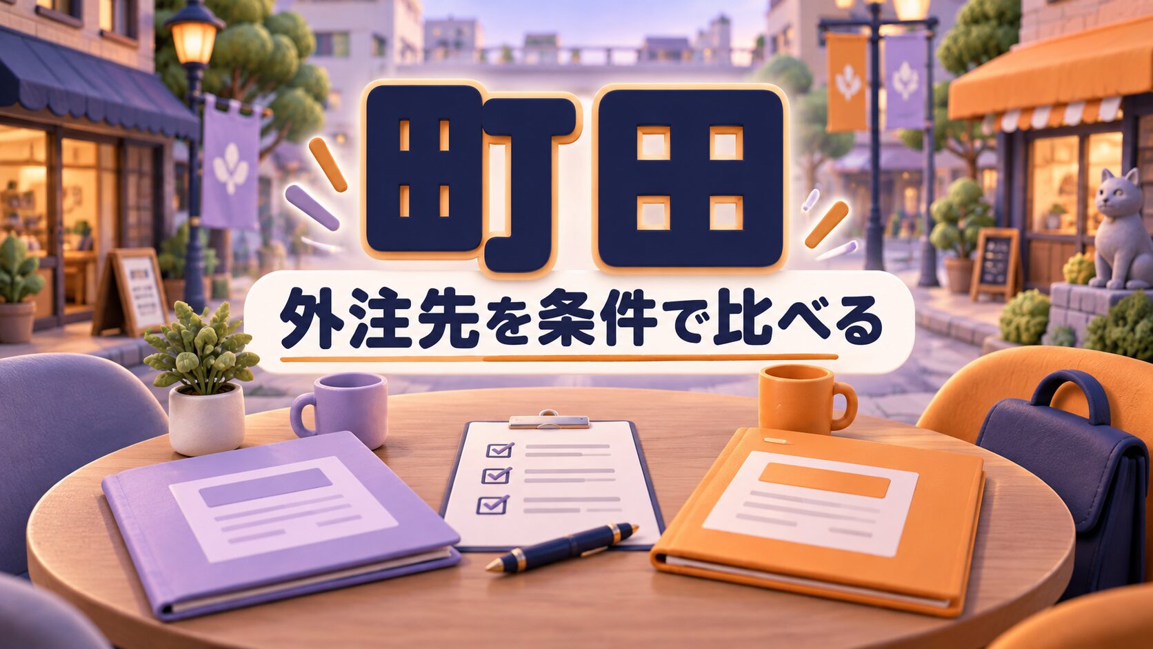 町田市の店舗経営を考えるAI生成イラスト