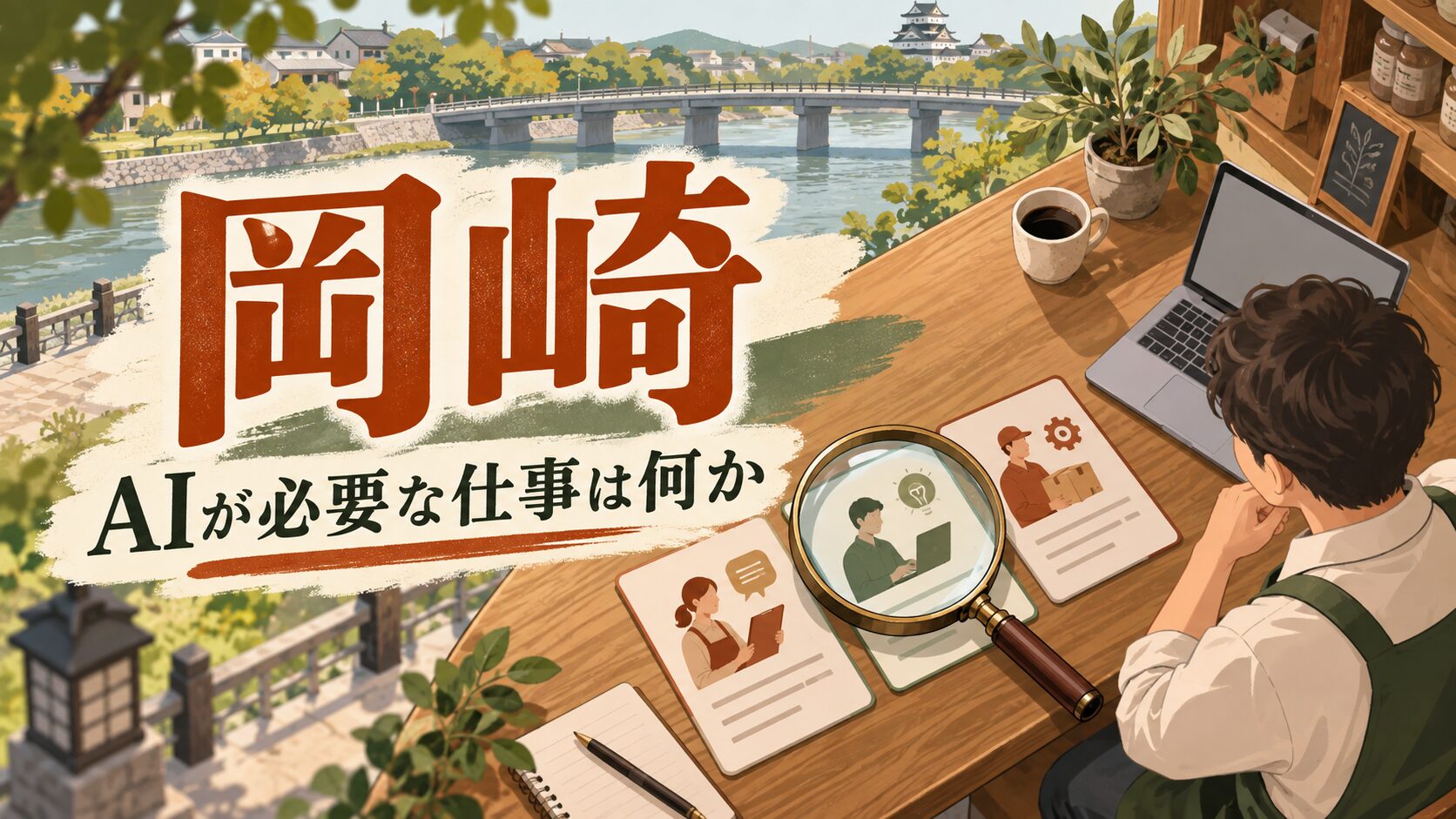 岡崎市の店舗経営を考えるAI生成イラスト